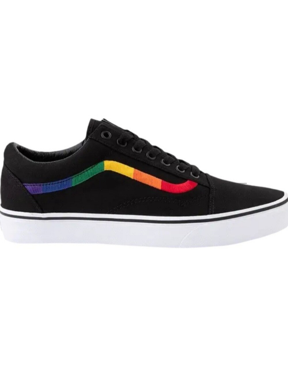 Vans Blackand Rainbow Skateboard Sneakers Mens Size 12